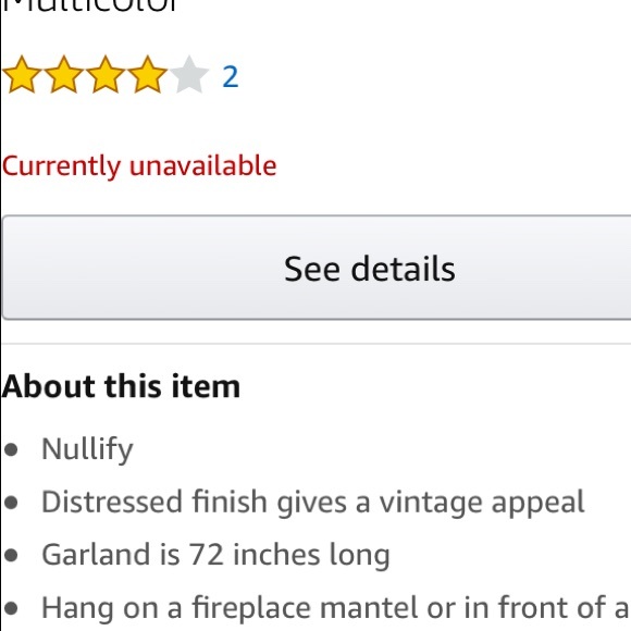 Rustic wood bead christmas garland - Picture 4 of 4